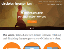 Tablet Screenshot of discipleshipessentials.org